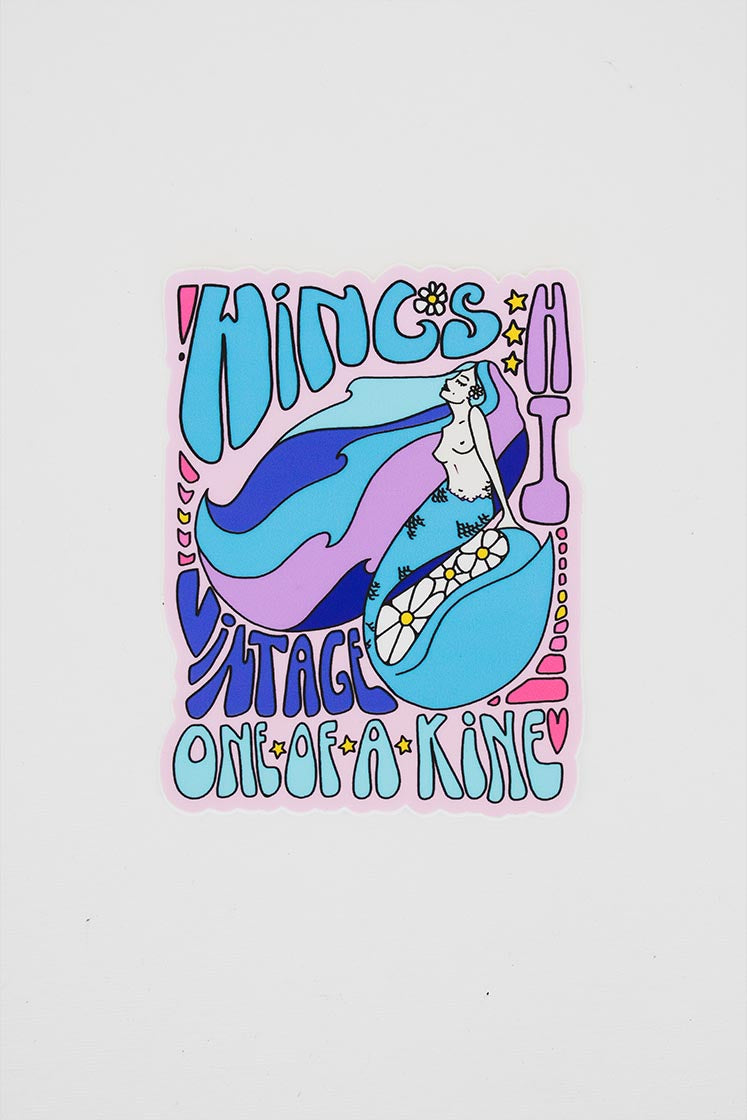 Vintage One of a Kine Mermaid Sticker