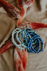 Wings Hawaii stretchy bracelets with 14k gold-filled tag. Boho-chic jewelry hand made in Maui.  thumbnail