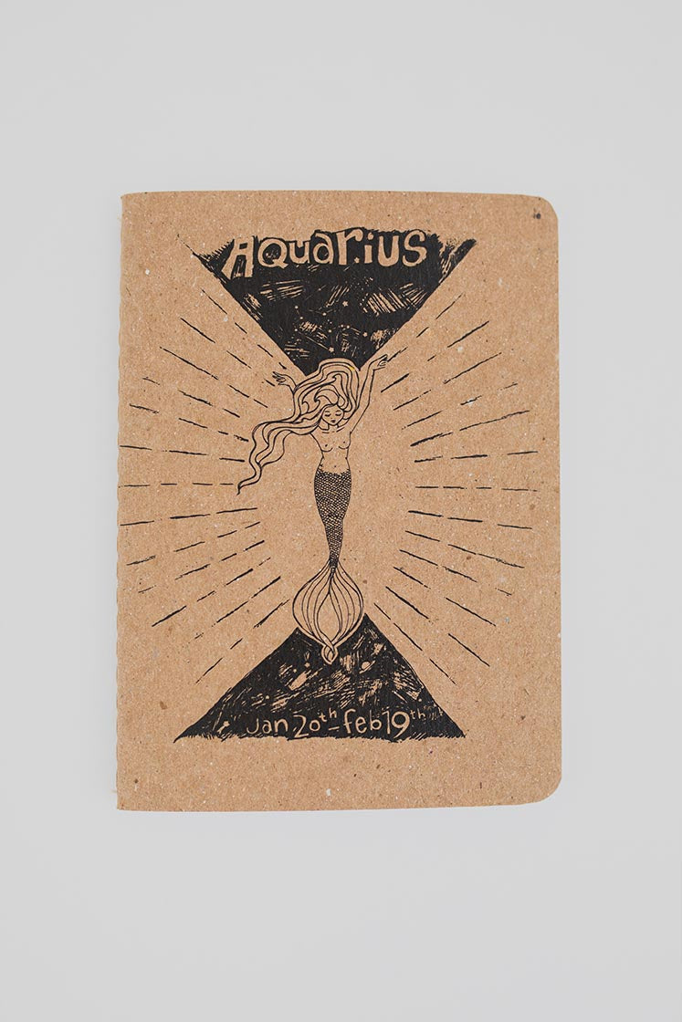 Wings Hawaii zodiac mini notebook - Aquarius mermaid 