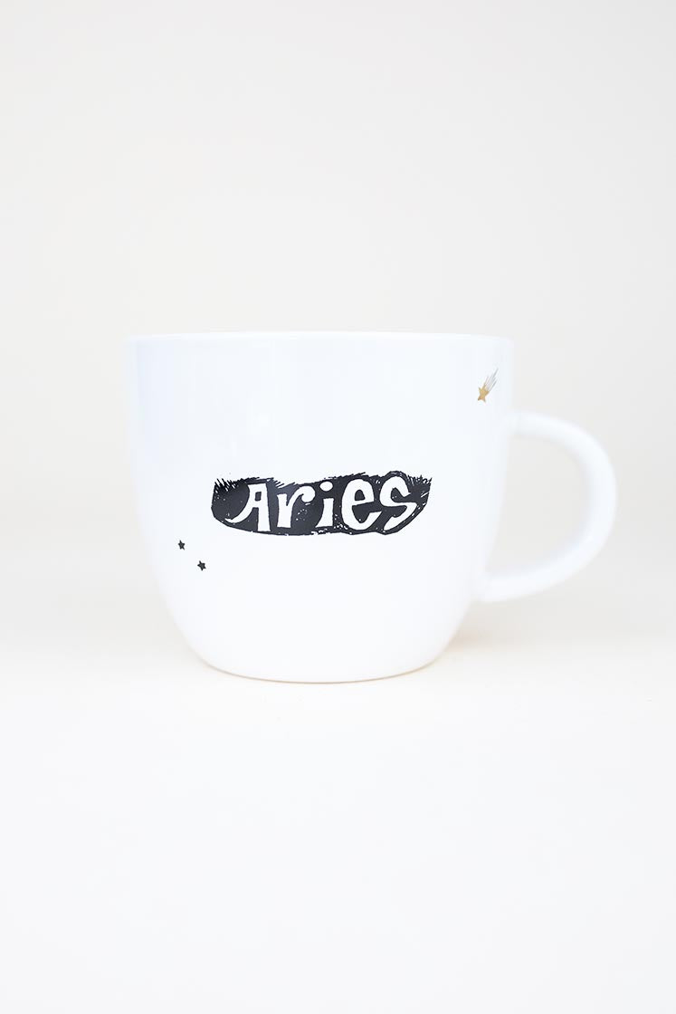 aries mermaid zodiac ceramic mug black and white wings hawaii