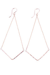 gold filled chain boomerang earrings v shape geometric womens jewelry every day wear casual and classy simple elegant minimal style hand made haiku maui wings hawaii