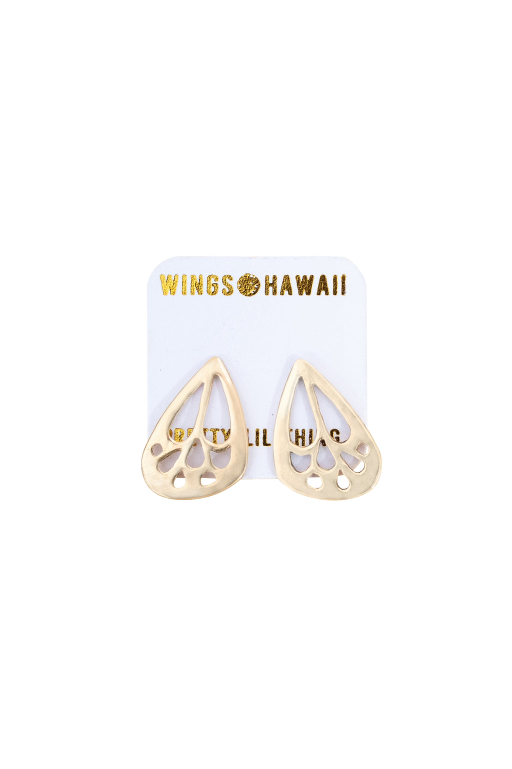 wings hawaii butterfly bling wing ear jackets stud earrings 14 karat gold sterling silver