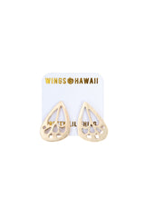 wings hawaii butterfly bling wing ear jackets stud earrings 14 karat gold sterling silver thumbnail
