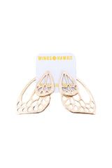 wings hawaii butterfly bling wing ear jackets stud earrings 14 karat gold sterling silver thumbnail