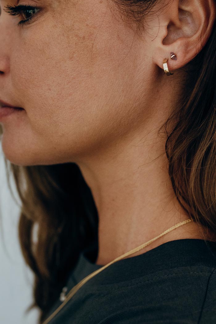 Cuff Hoop Stud Earrings