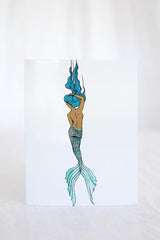 wings hawaii drifter mermaid greeting card 