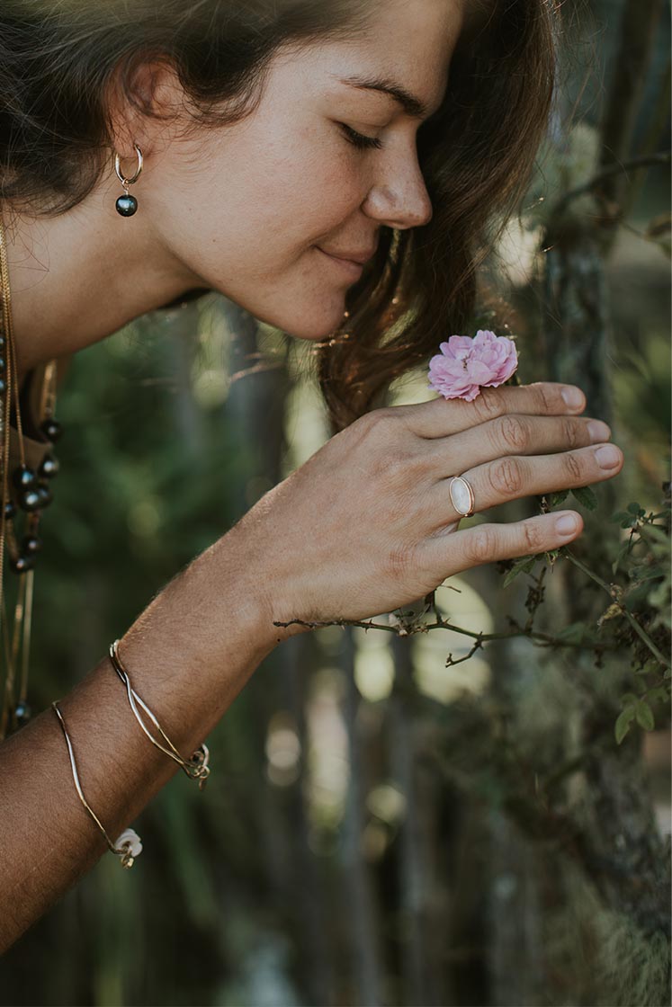 Horizon Ring - Moonstone | 14k + SS