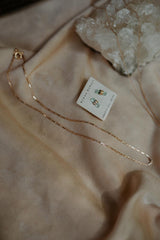 Wings Hawaii Rectangle Chain necklace in solid 14k yellow gold. 16" or 18" length. Fine jewelry handmade in Maui. Wear solo, layered, or add charms.  thumbnail