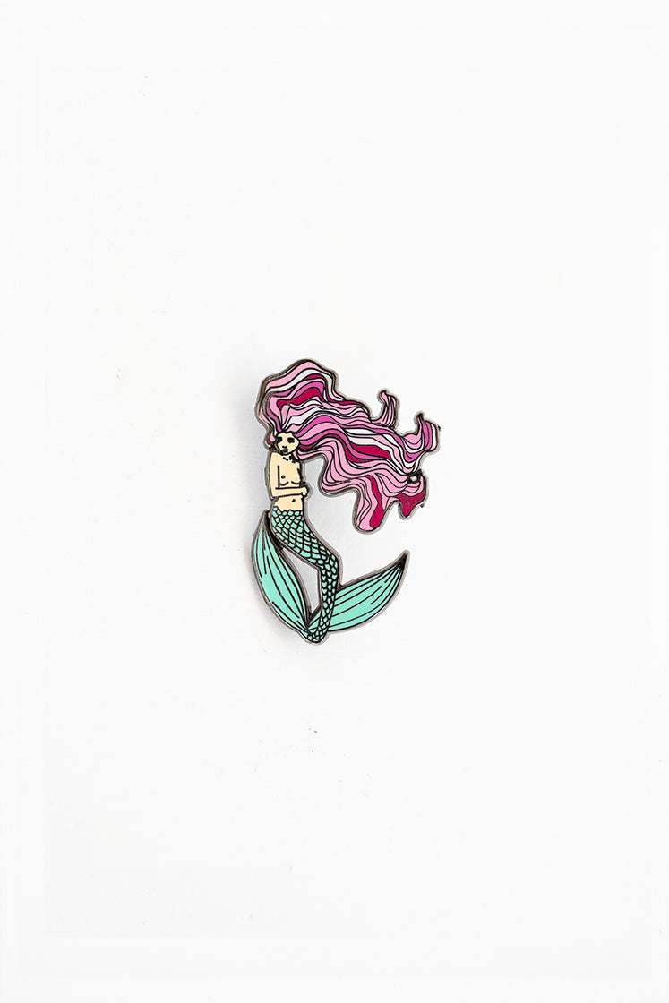 Wings Hawaii floating mermaid enamel pin 