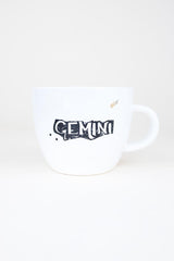 gemini mermaid zodiac ceramic mug black and white wings hawaii thumbnail