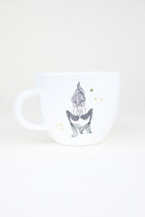 gemini mermaid zodiac ceramic mug black and white wings hawaii thumbnail