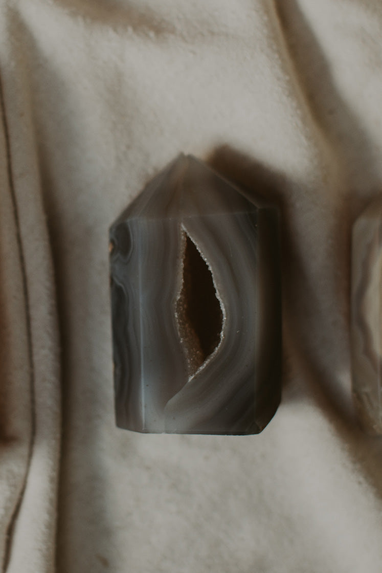 Quartz & Agate Geode Tower