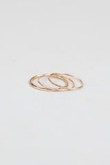 Wings Hawaii thin dainty stacking rings in 14k gold-filled. Fine jewelry handmade in Maui. 