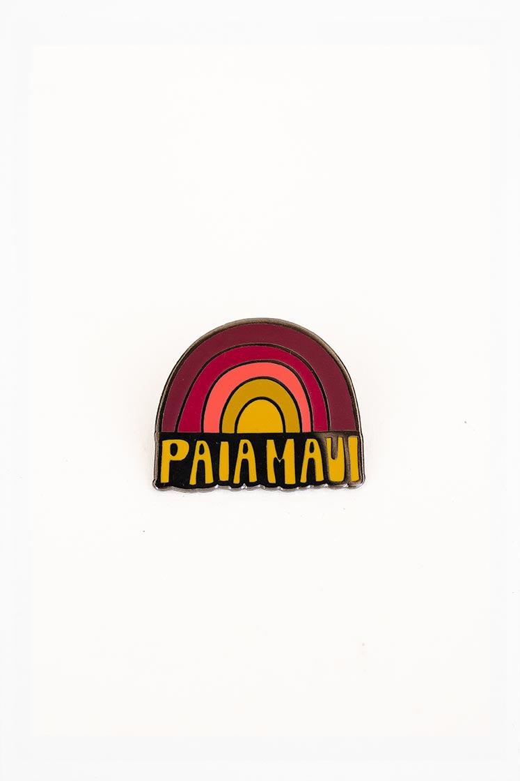 wings hawaii paia maui rainbow enamel pin