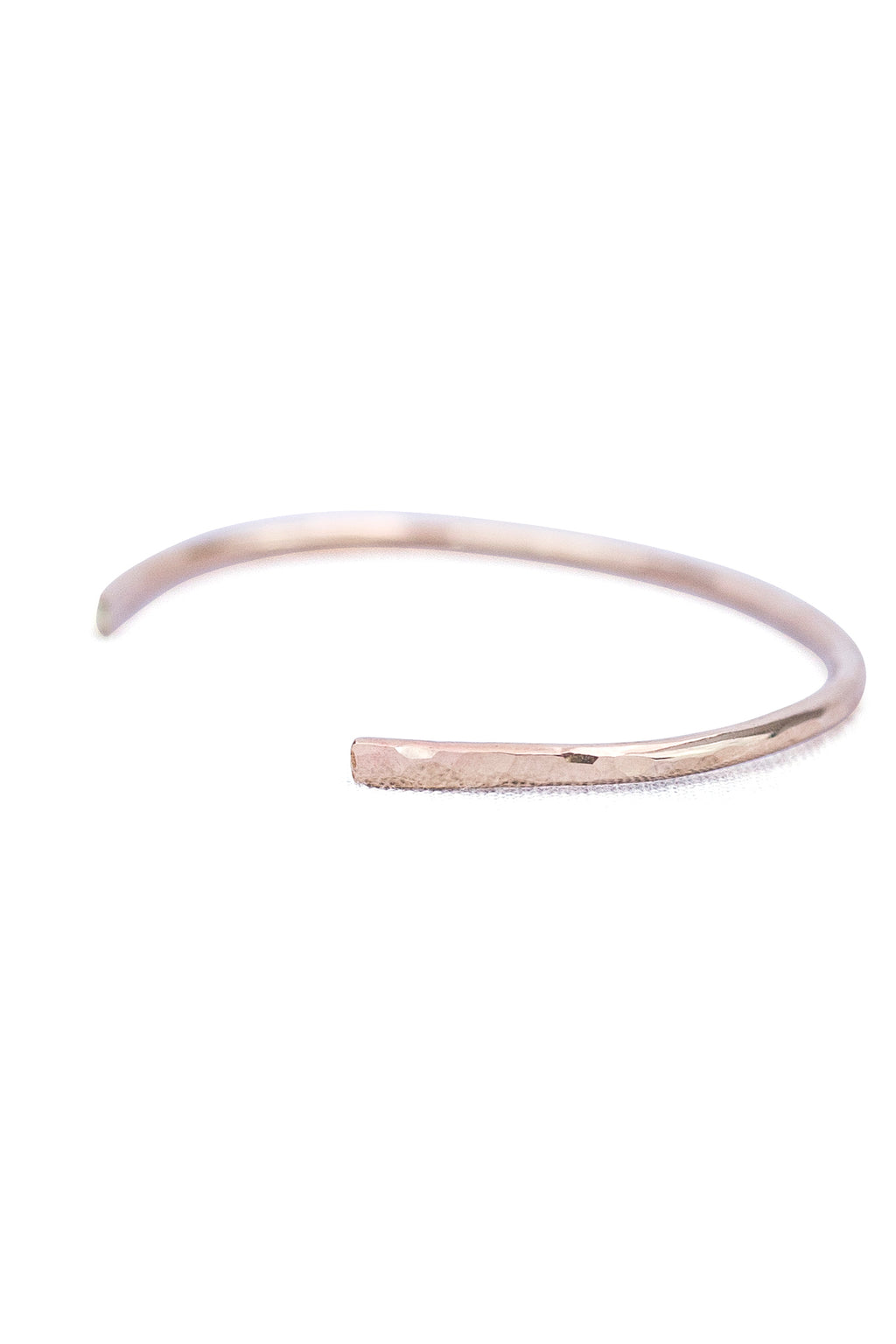 wings hawaii cuff bracelet hammered out at ends to create small flare in 14 karat gold fill