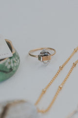 Banded Crystal Ring - Herkimer thumbnail