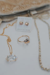 Banded Crystal Ring - Herkimer thumbnail