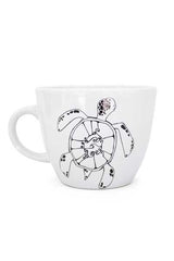 ceramic mug with black turtle decal honu sea turtle wings hawaii thumbnail