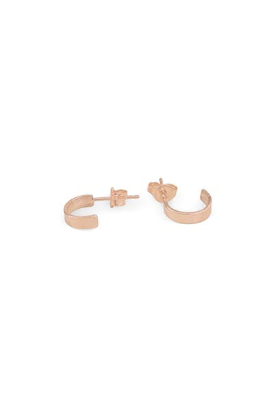 14k gold cuff hoop stud earrings simple minimal classic womens style jewelry hand made haiku maui wings hawaii