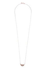 wings hawaii necklace with horizontal sleeping moon in solid 14 karat yellow gold thumbnail