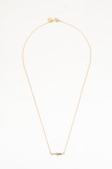 tiny dagger necklace in solid 14k gold thumbnail