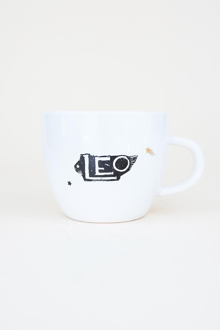 leo mermaid zodiac ceramic mug black and white wings hawaii