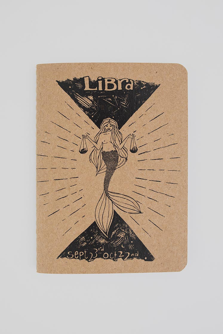Wings Hawaii zodiac mini notebook - Libra mermaid 