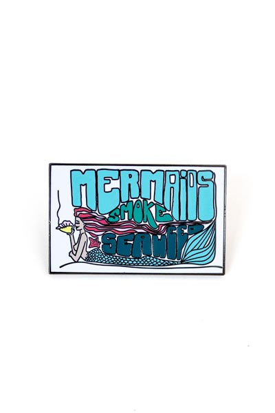 wings hawaii enameled pin mermaids smoke seaweed beach babe maui girl
