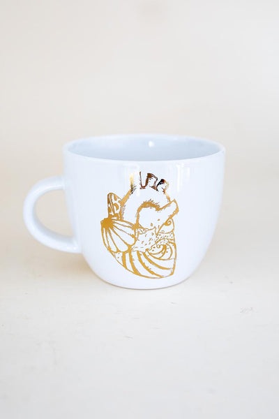 Ocean Heart Mug - Gold