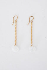Drop Chain Earrings - Moonstone thumbnail