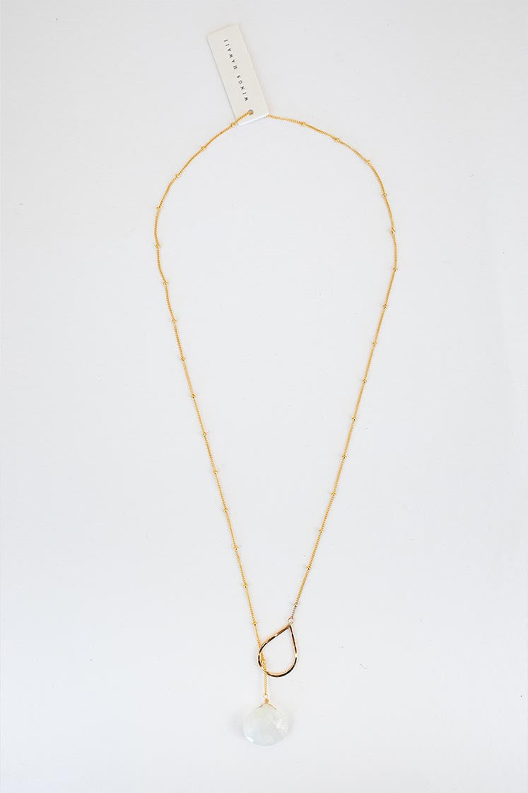 Lariat Necklace - Moonstone