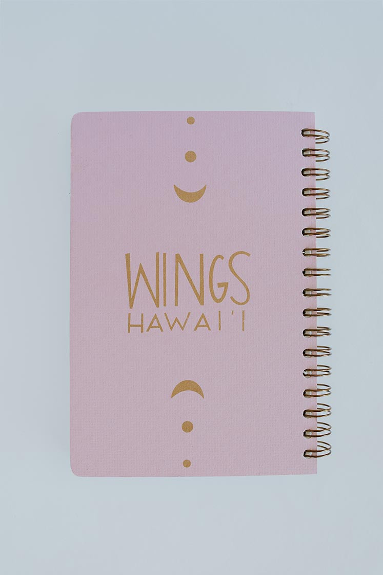 Wings Hawaii zodiac journal - dusty rose back 
