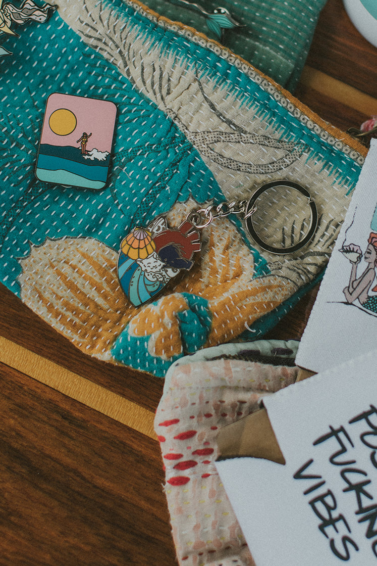 Wings Hawaii enameled key chains