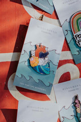 Enameled Pin - Ocean Heart thumbnail
