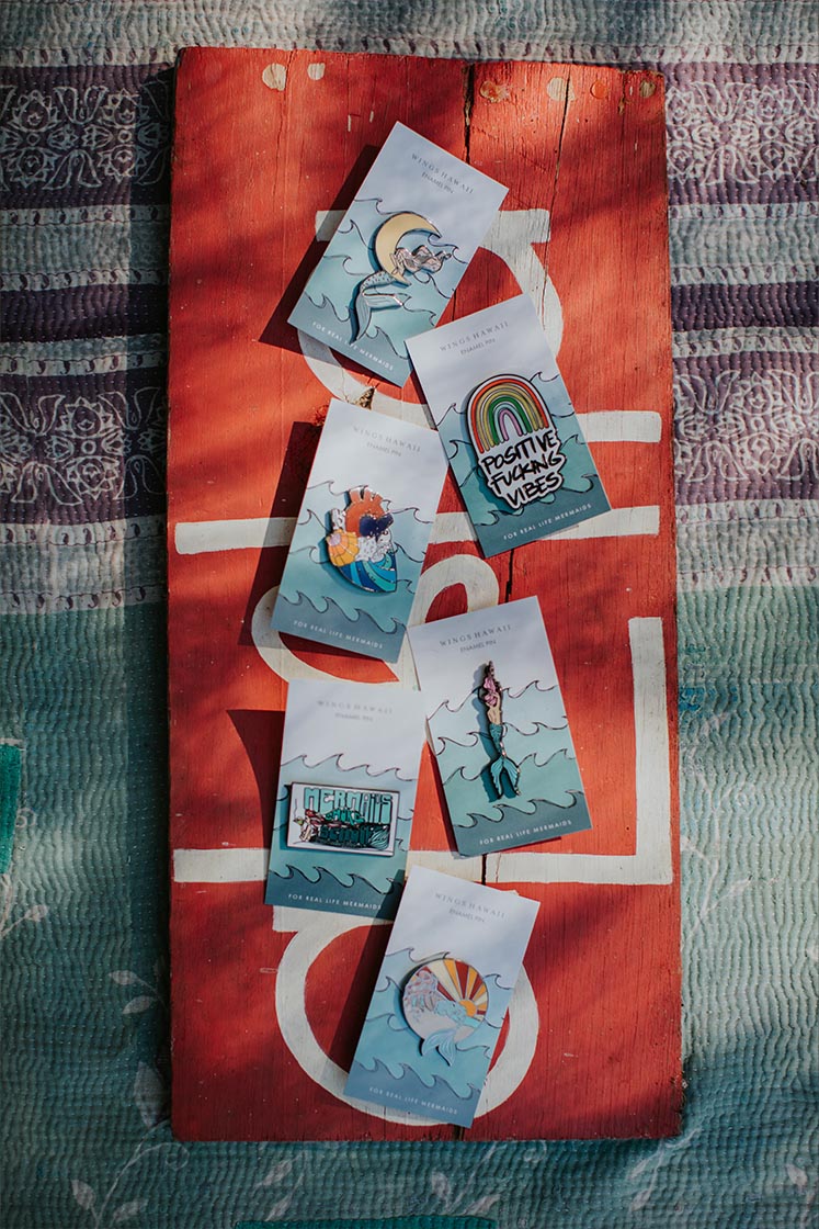 Wings Hawaii enamel pins