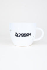 pisces mermaid zodiac ceramic mug black and white wings hawaii thumbnail