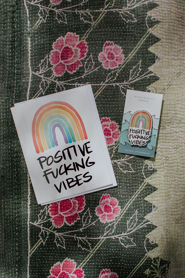 Enameled Pin - Positive Vibes