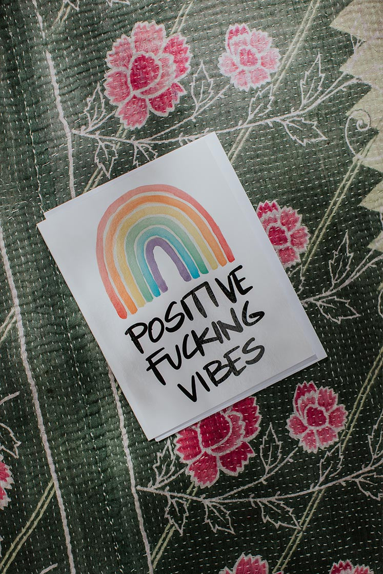 Wings Hawaii positive vibes greeting card
