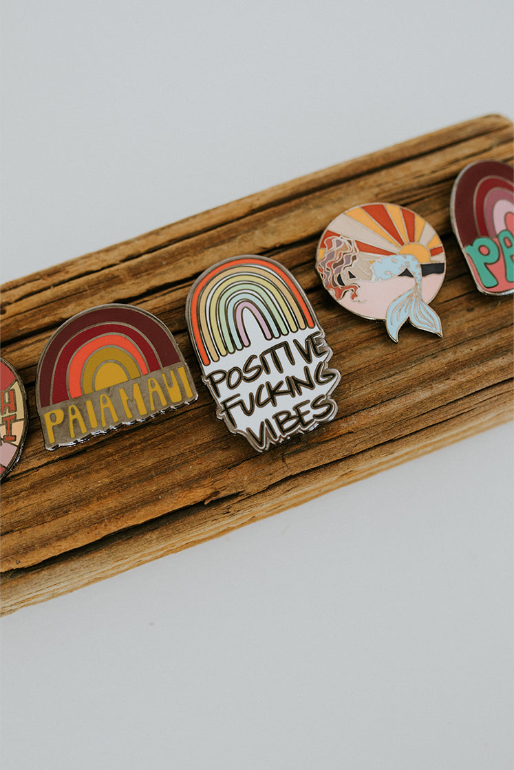 Enameled Pin - Positive Vibes