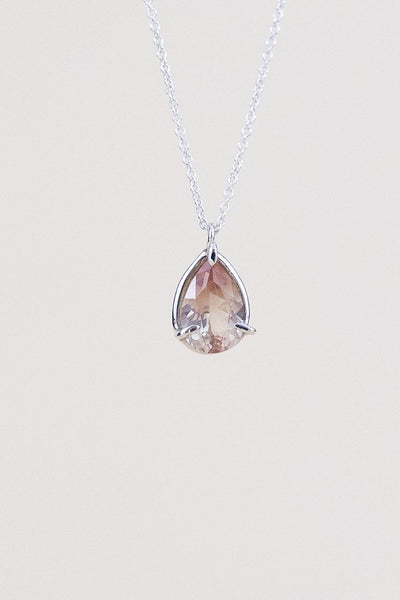 Sunstone Teardrop Necklace