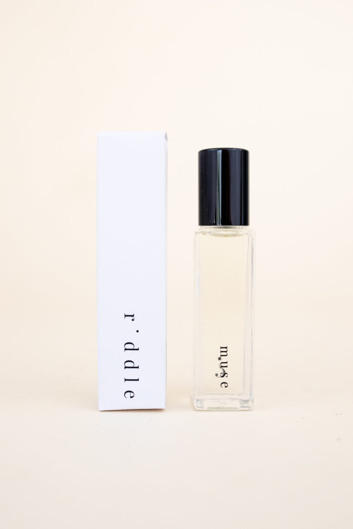 riddle oil. muse scent. roll on perfume. 