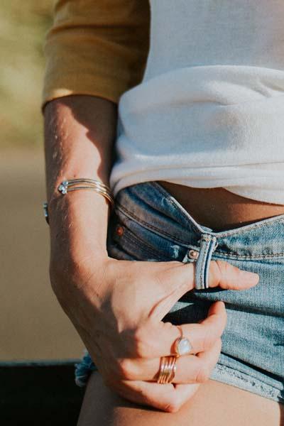 sterling silver or gold filled ti leaf ring womens fine dainty minimal jewelry style stacking rings everyday pieces to love hand made haiku maui wings hawaii