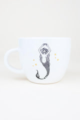 scorpio mermaid zodiac ceramic mug black and white wings hawaii thumbnail