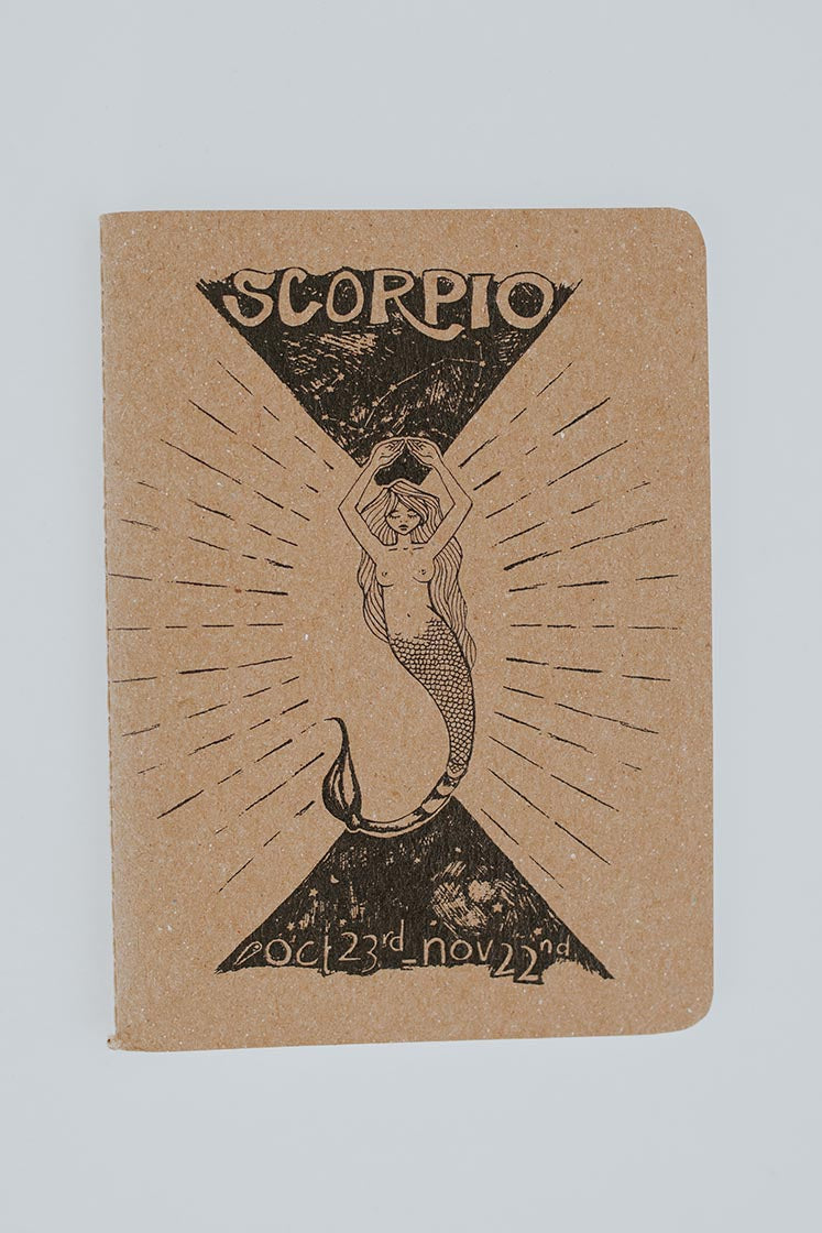 Wings Hawaii zodiac mini notebook - Scorpio mermaid 