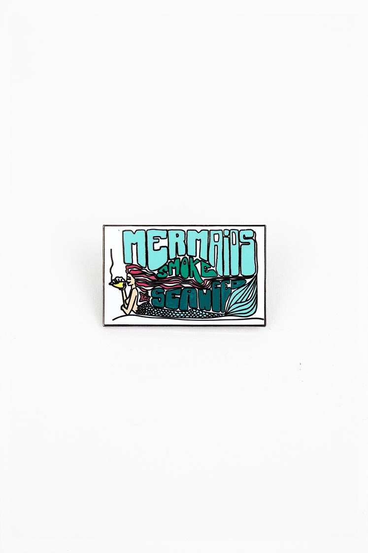 Wings Hawaii mermaids smoke seaweed enamel pin 