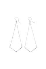 sterling silver chain boomerang earrings v shape geometric womens jewelry every day wear casual and classy simple elegant minimal style hand made haiku maui wings hawaii thumbnail