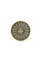 brass belt buckle sun and moon wings hawaii thumbnail