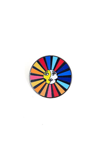 wings hawaii enameled pin sun and moon cosmic celestial rainbow