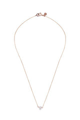 wings hawaii tiny herkimer diamond bead crystal necklace fine dainty chain 14 karat yellow gold maui thumbnail