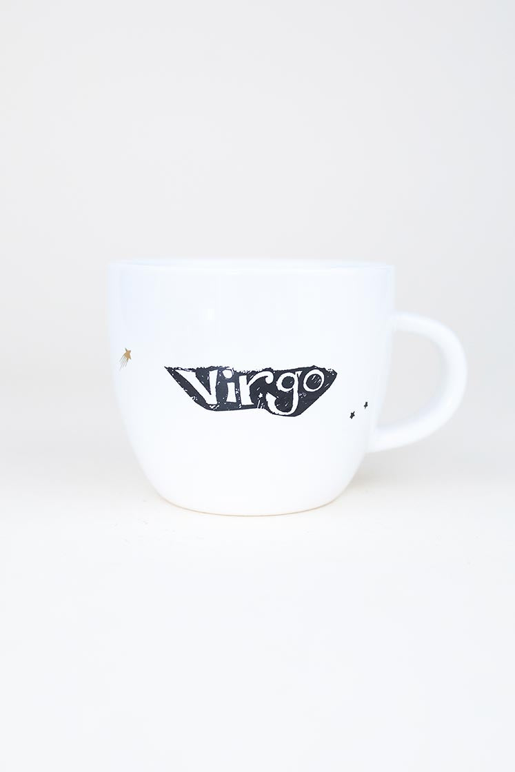 virgo mermaid zodiac ceramic mug black and white wings hawaii